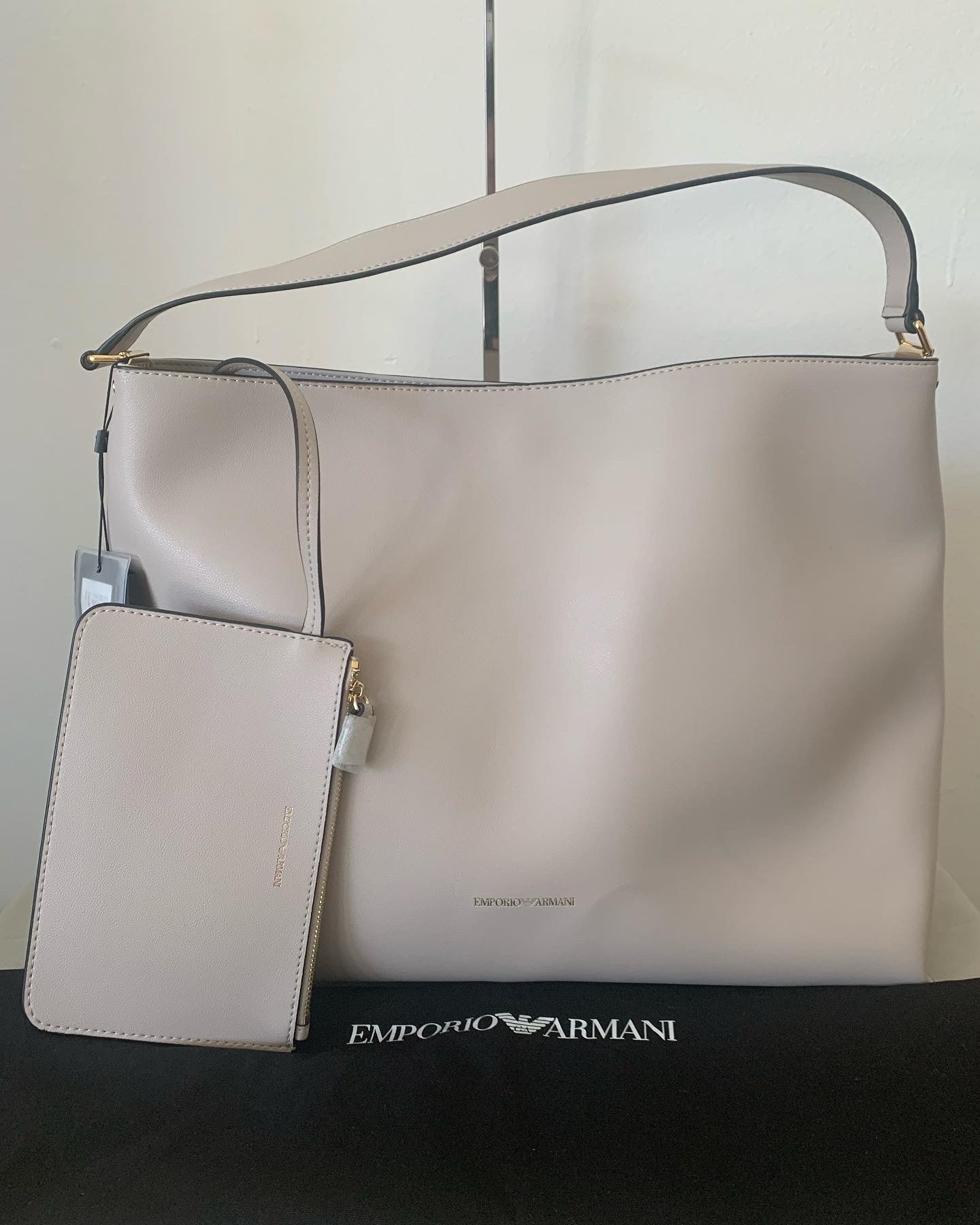 Armani Exchange Hobo bag beige